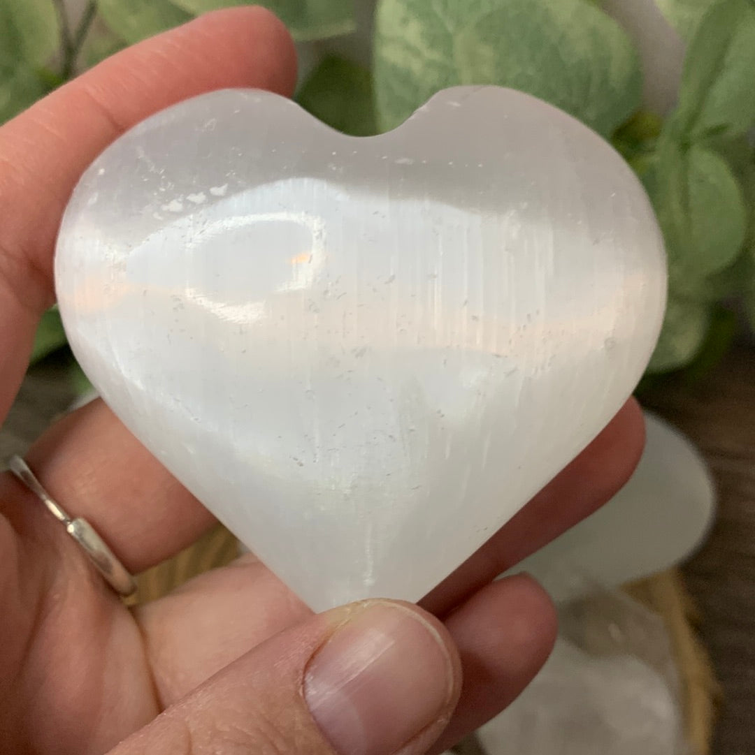 Selenite Hearts