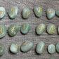 Green Aventurine Rune Stones Set Crystal with Elder Futhark Letterings - Set 1