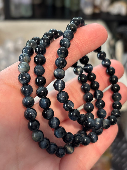Blue Tiger Eye - Bracelet 6 mm