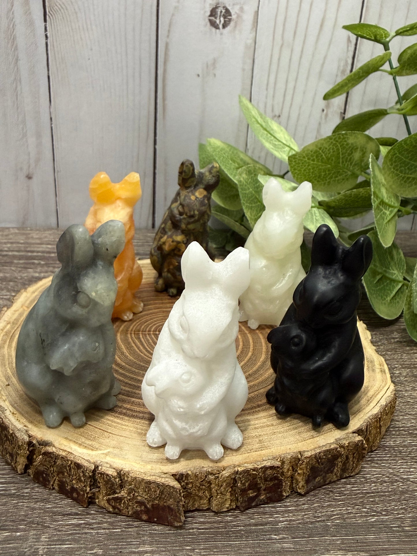 Rabbit Carving - Mom and Baby
