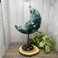 Moss Agate Moons on Stands (larger)