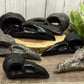 Obsidian & Yooperlite Bird Skulls/Head Carvings