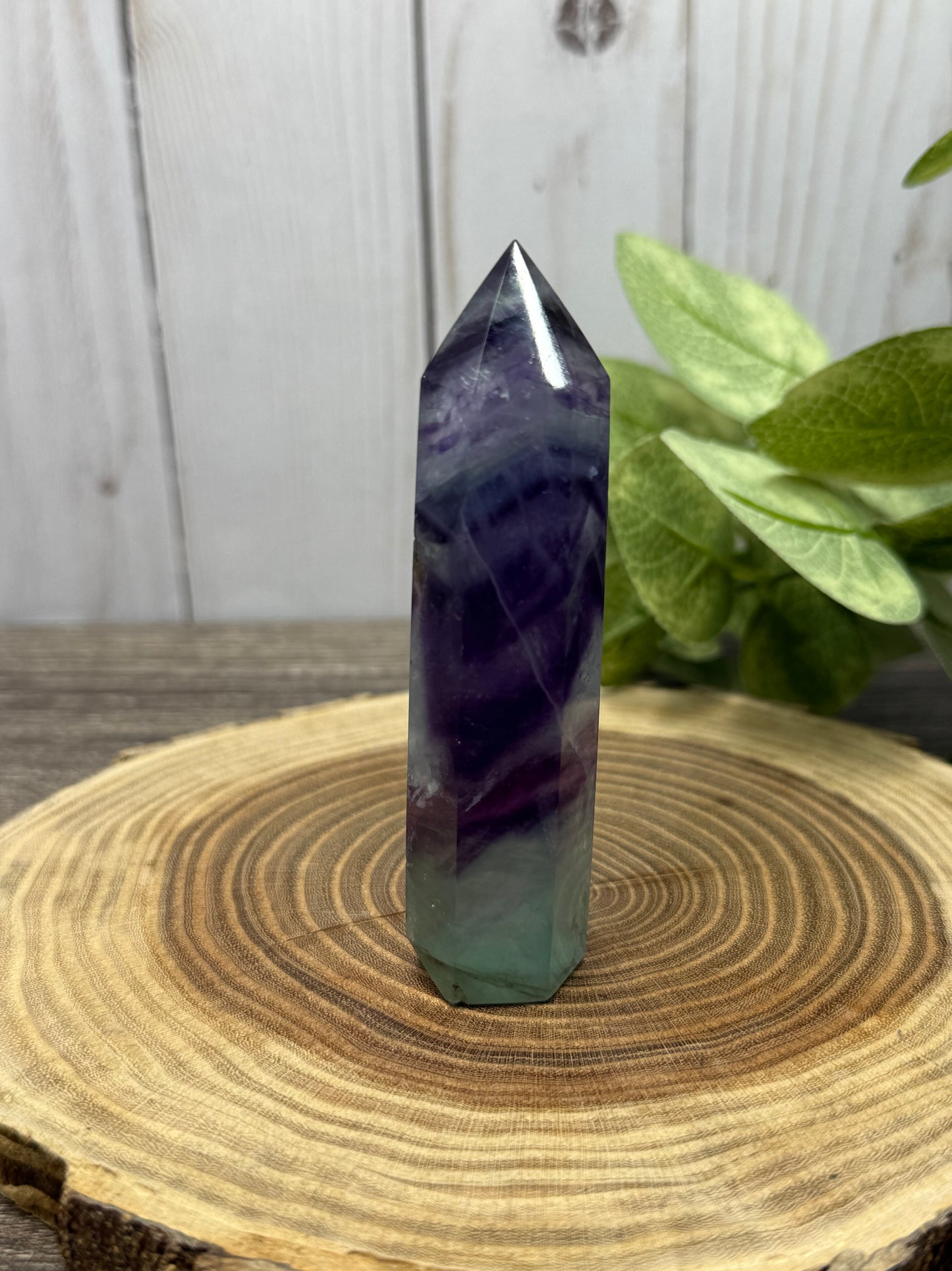 Purple and Green Fluorite Towers