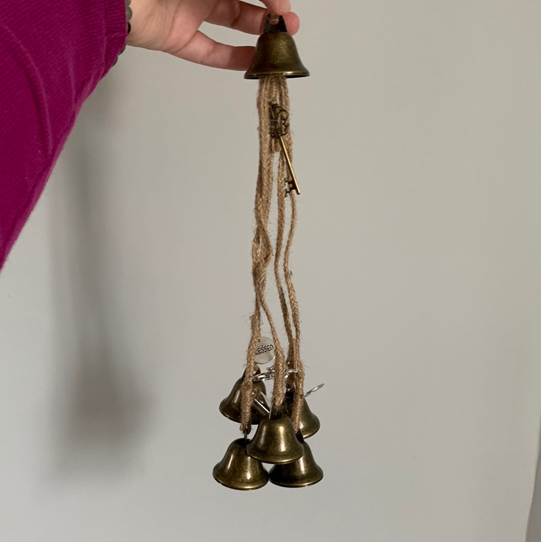 Witch Bells for Home Protection, Hanging Style with empty Bottle