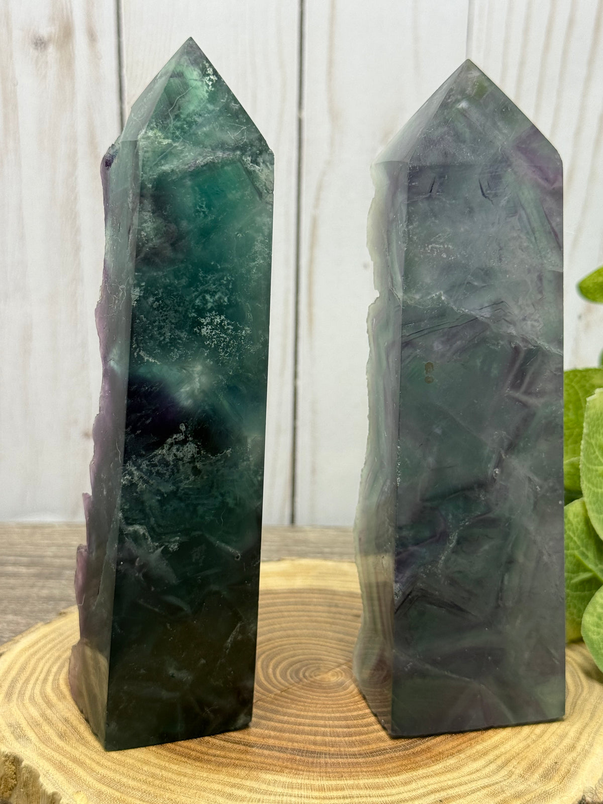 Fluorite Towers with Rough Edge