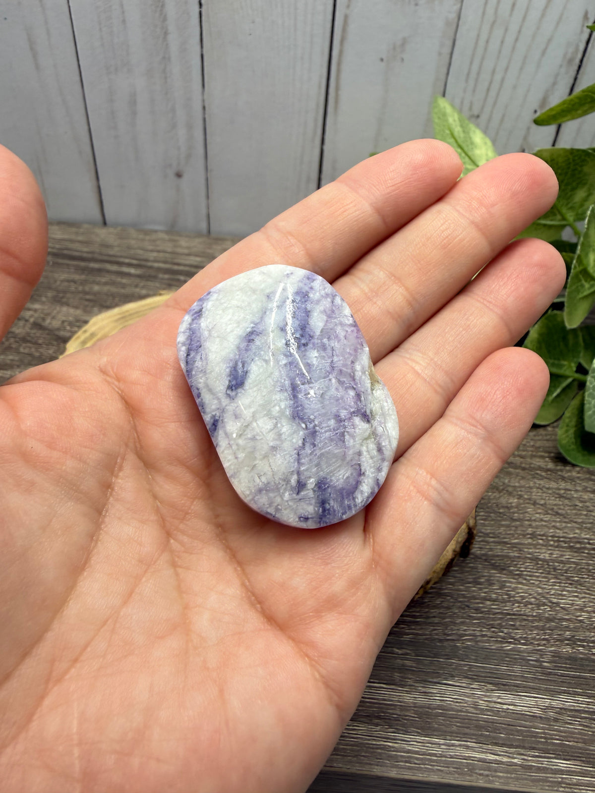 Opal and Fluorite Palm Stones