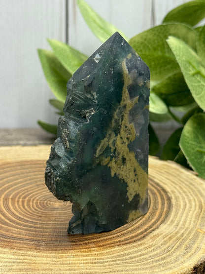 Fluorite & Pyrite Towers with Raw Edge