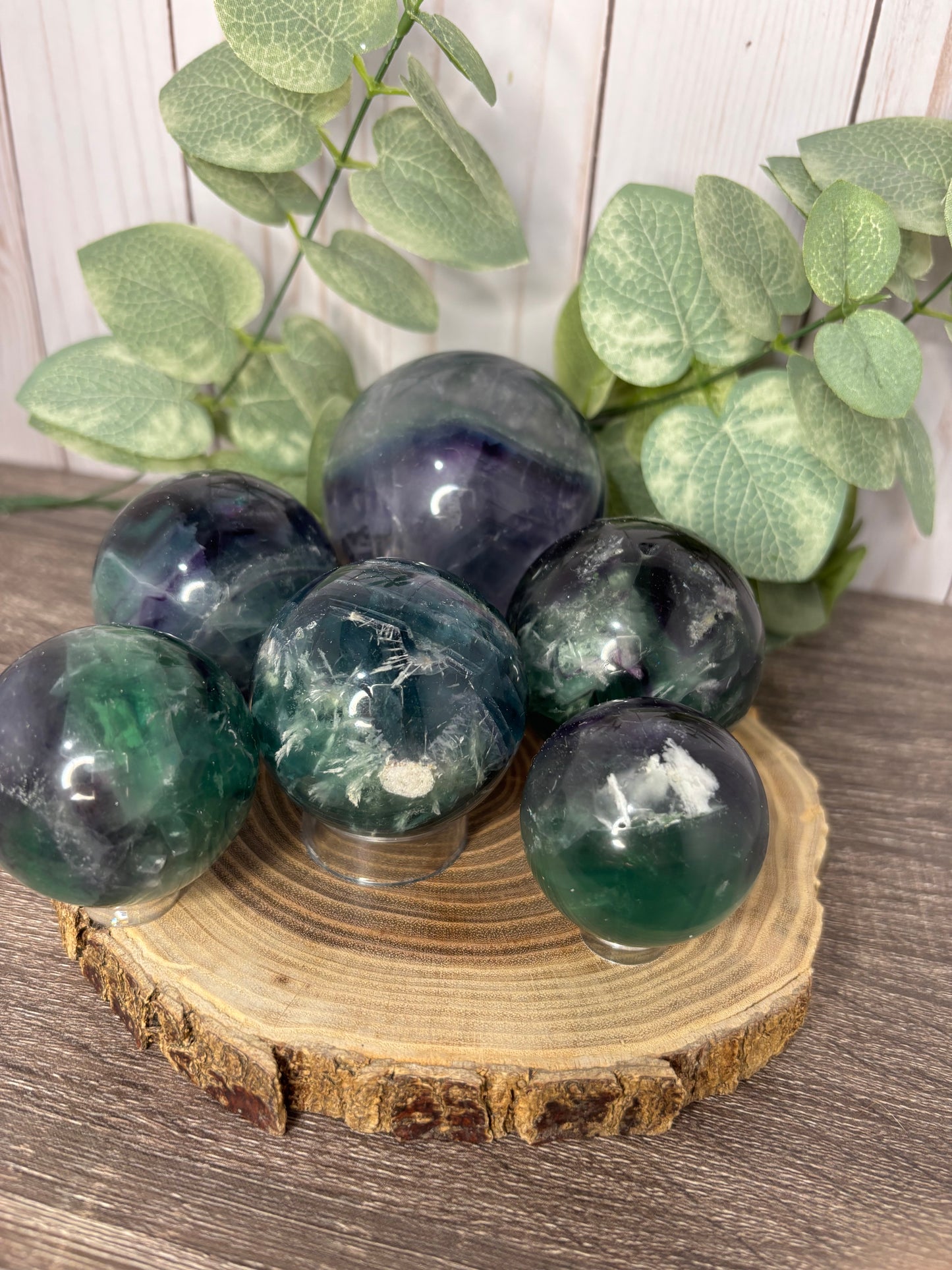 Snowflake Fluorite Spheres