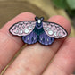 Butterfly Moth Moon Phase Pin - Pink and Purple