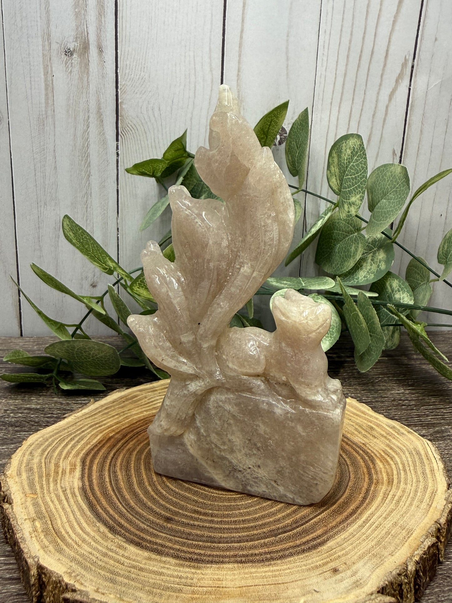 Nine Tailed Fox - Grey Moonstone