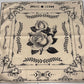 Altar Cloth Suede cream & black - floral roses and moon phases