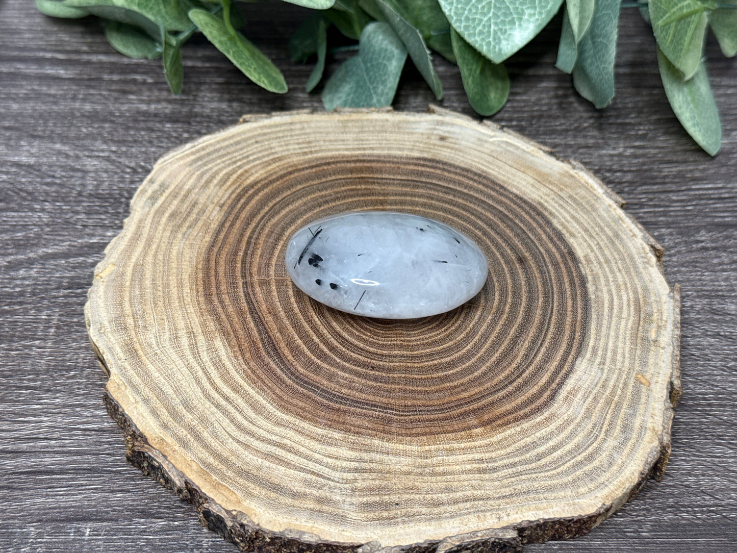 Tourmalated Quartz Palm Stones