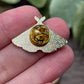 Butterfly Moth Alphabet Pin - Black and Gold