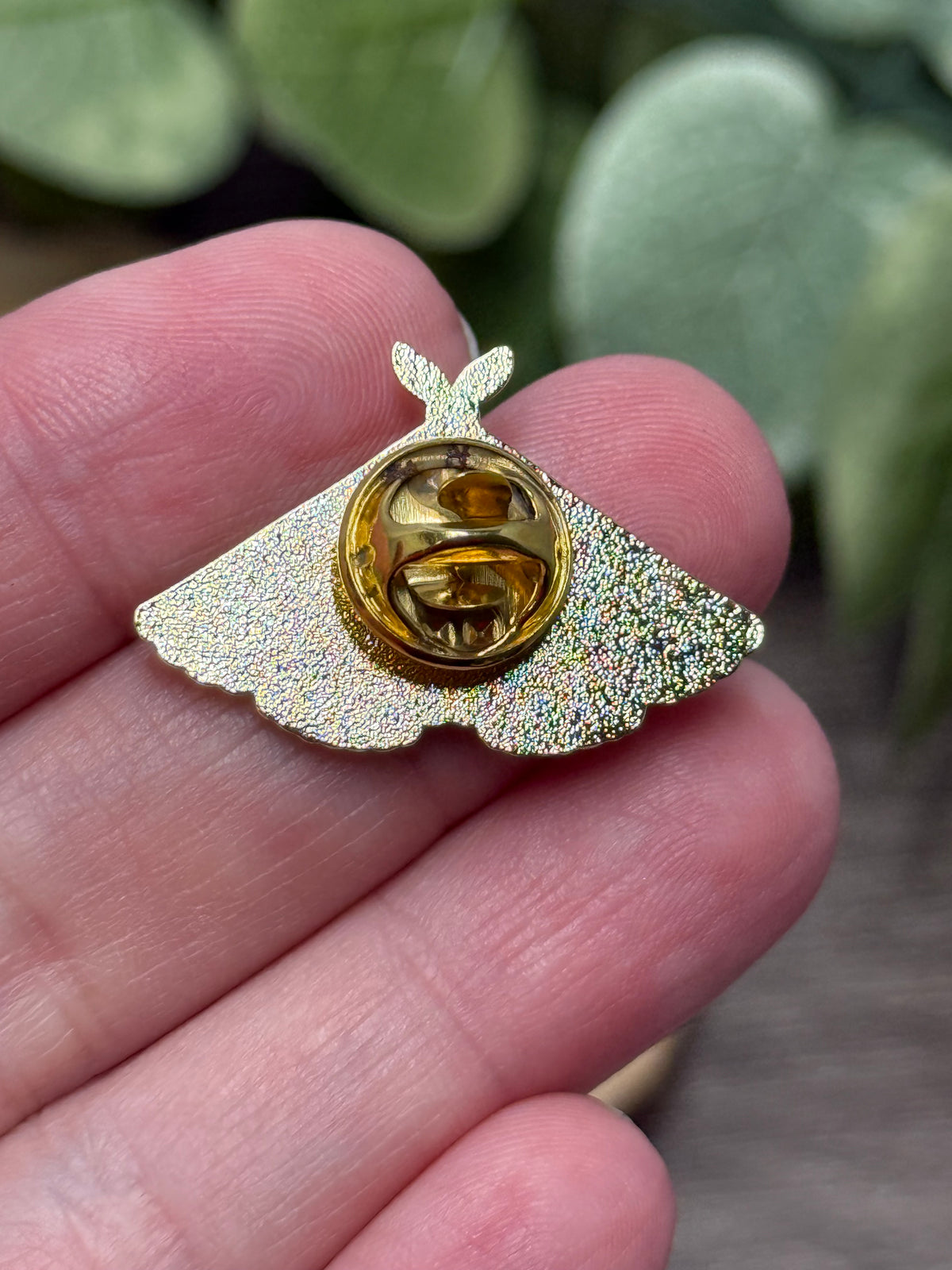 Butterfly Moth Alphabet Pin - Black and Gold