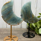 Blue Onyx Moons on Stand