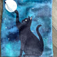 Card Deck or Crystal Pouch , Cat Pawing at Full Moon