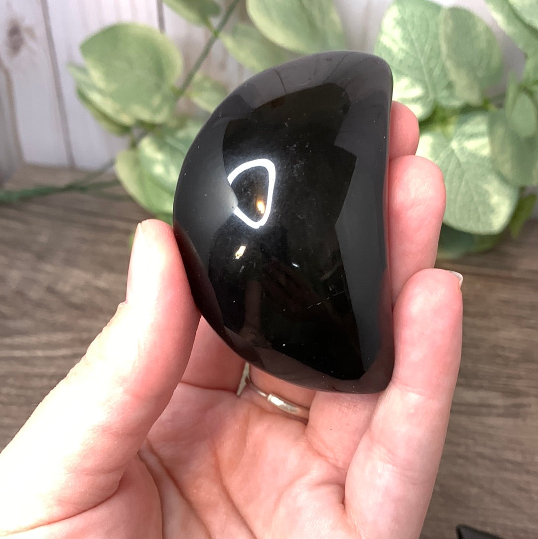 Moon Carvings - Rainbow Obsidian