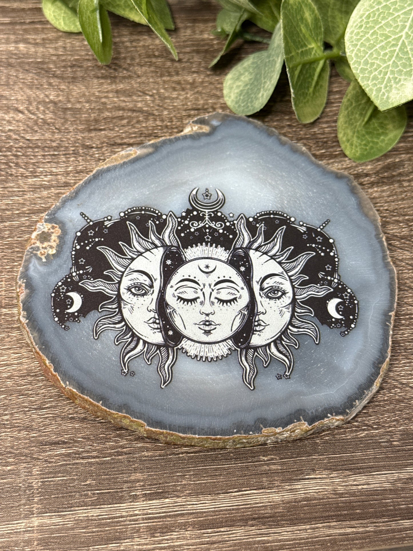 Agate Slab with Designs