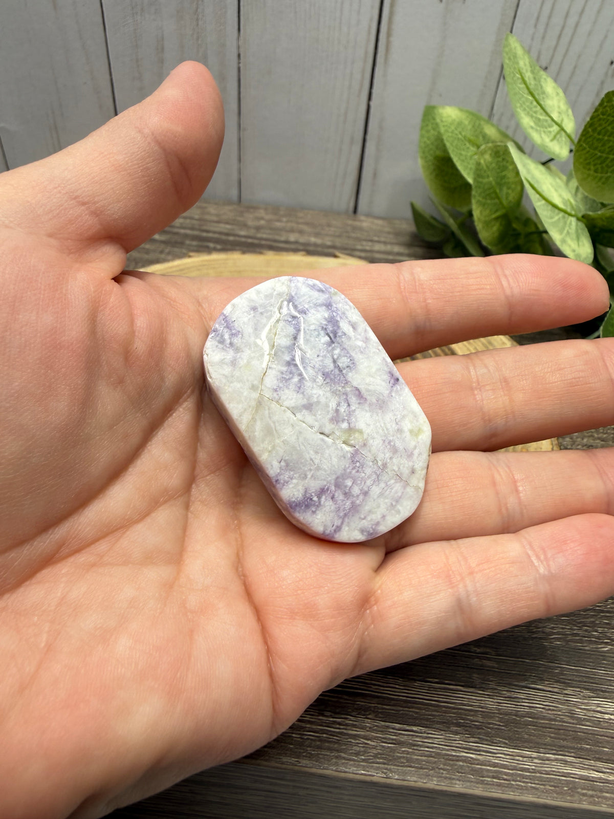 Opal and Fluorite Palm Stones