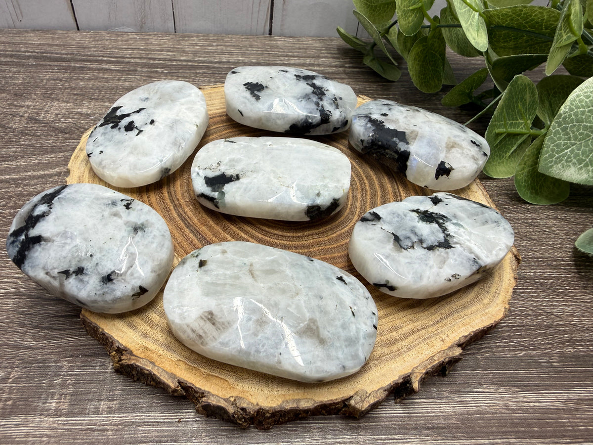 Rainbow Moonstone Palm Stone