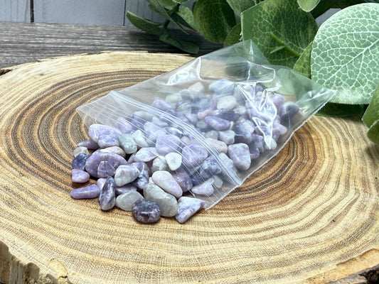 Lepidolite Crystal Chip Bag (small chips)