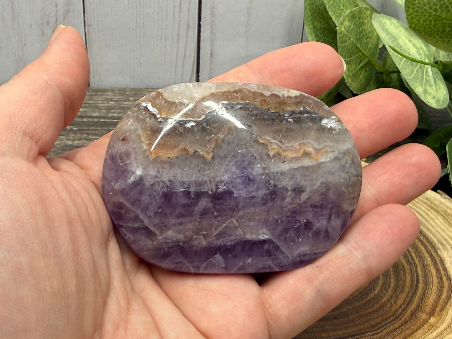 Amethyst and Agate Palm Stones