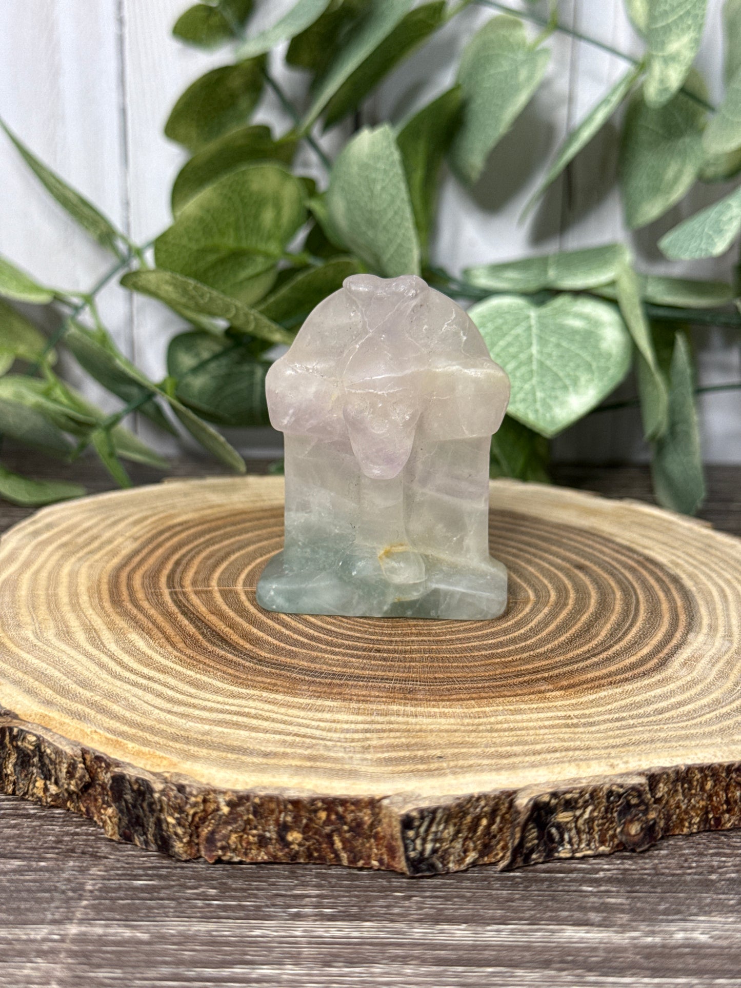 Tombstone/Headstone with Skull Crystal Carving