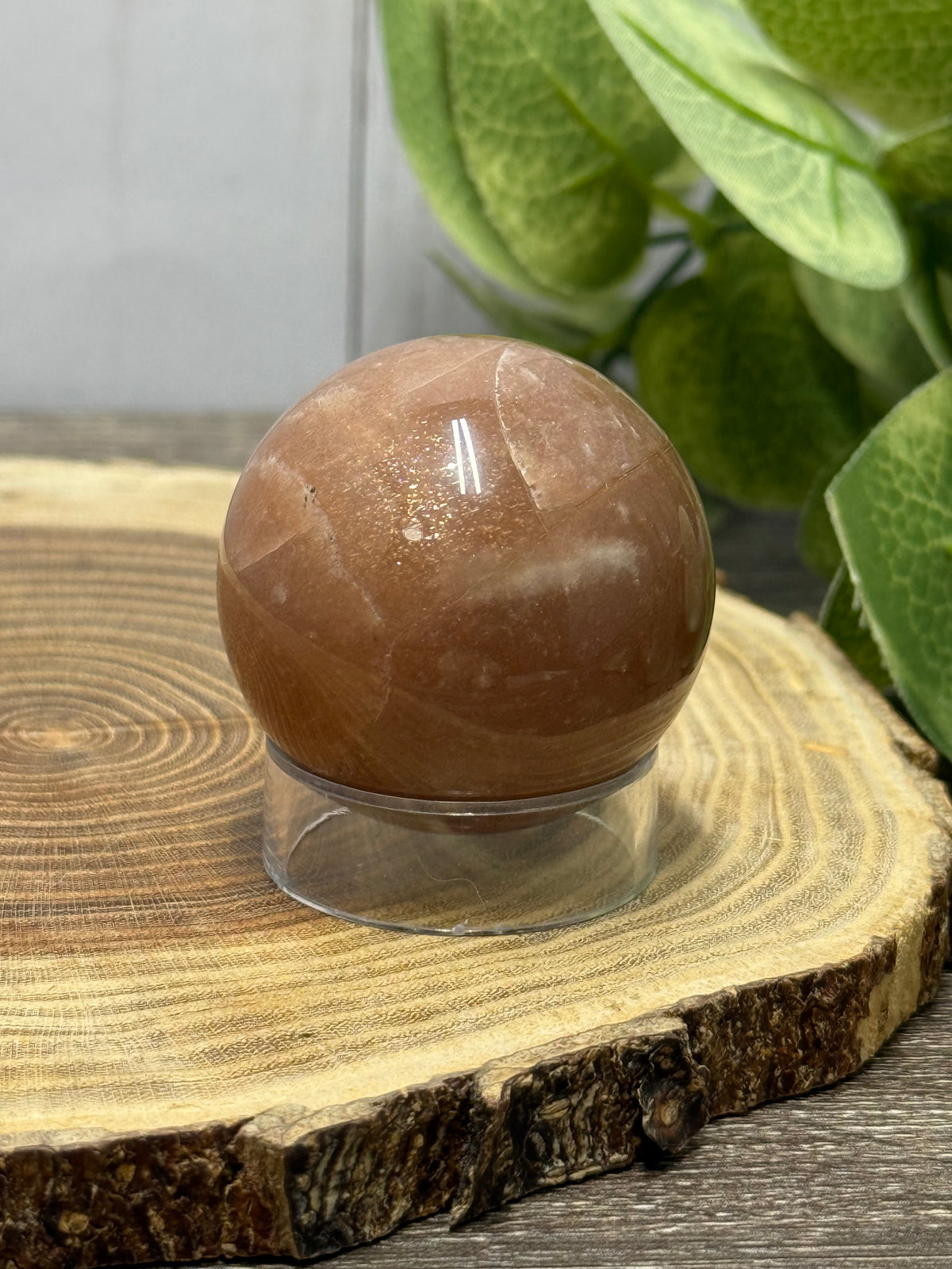 Peach Moonstone Spheres