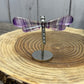 Small Dragonfly Wings on Stand - Fluorite