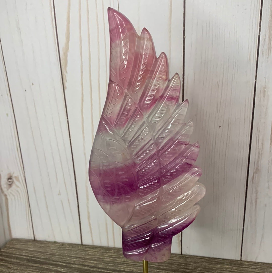 Fluorite Wing on Stand