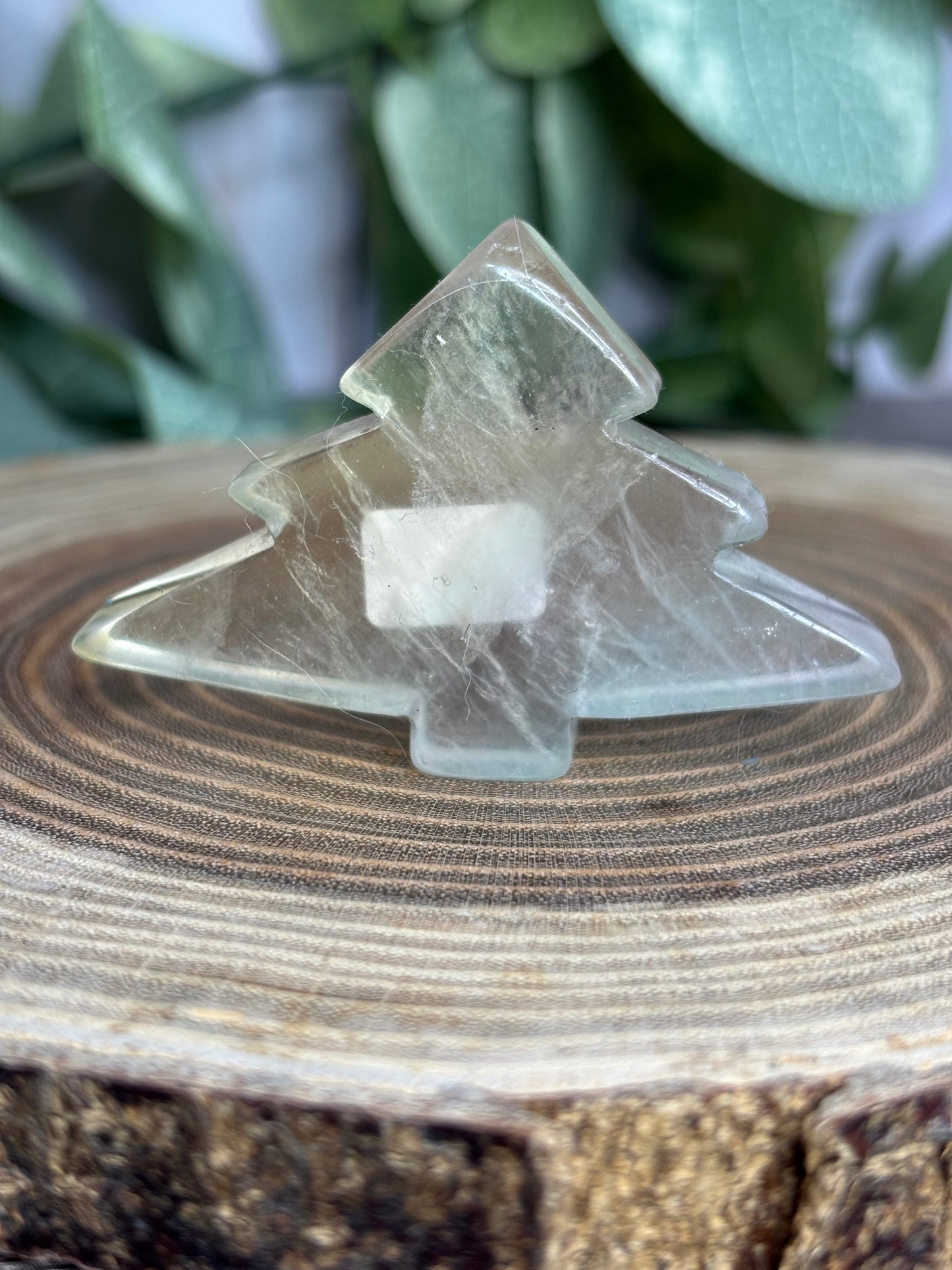 Christmas Tree Crystal Carving (Fluorite)