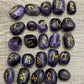 Amethyst Rune Stones Set Crystal with Elder Futhark Letterings - Set 2