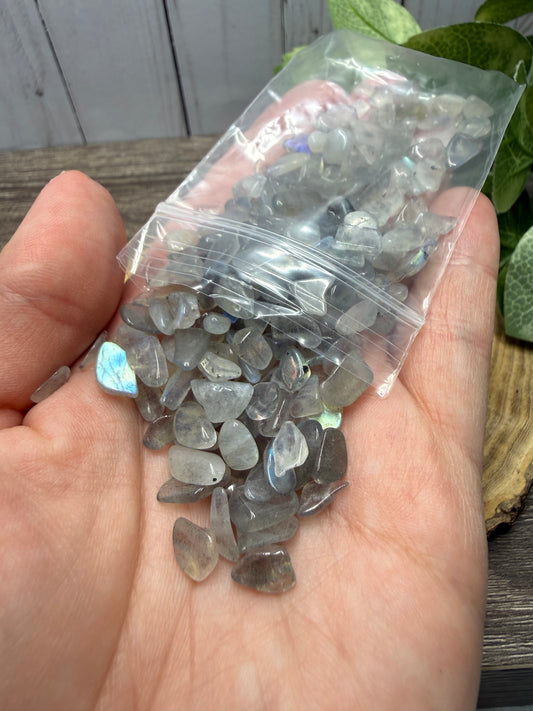 Labradorite Crystal Chip Bag (small)