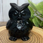 Large Owl Carvings - Black Obsidian