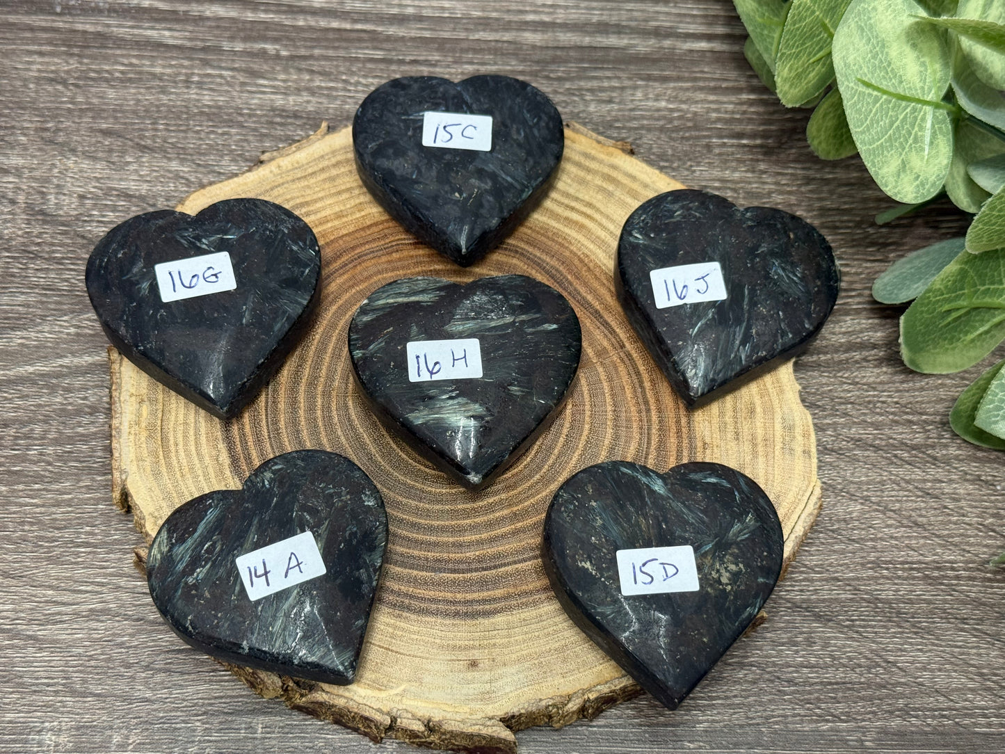 Garnet and Astrophyllite Hearts
