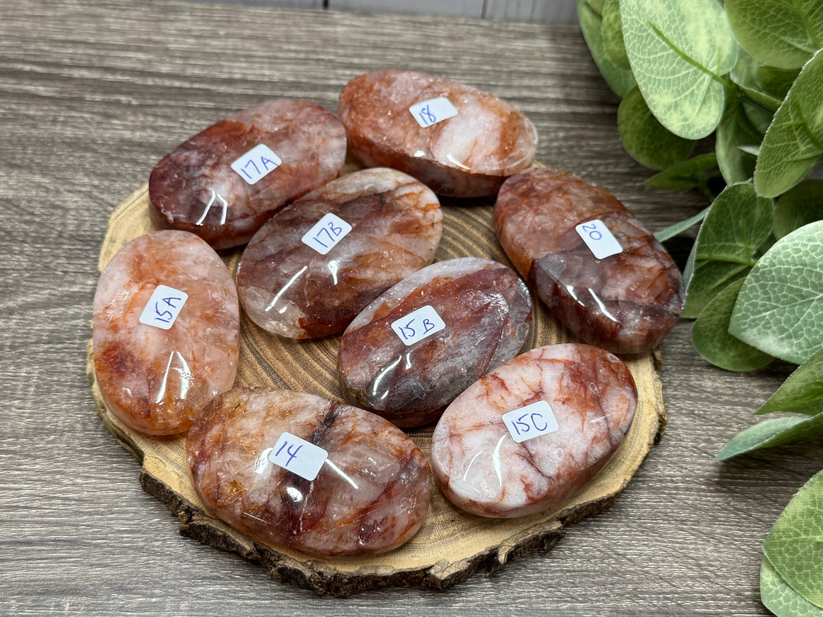 Fire Quartz Palm Stones