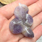 Snake Carving - Chevron Amethyst, Fluorite