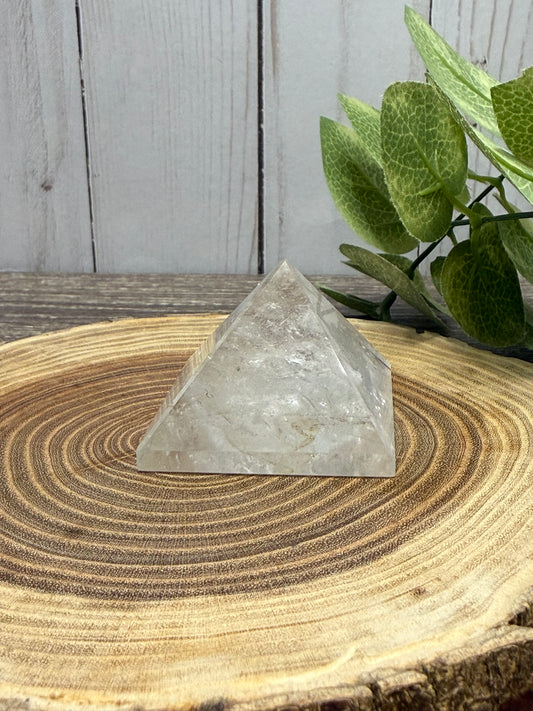 Clear Quartz Pyramid Carving