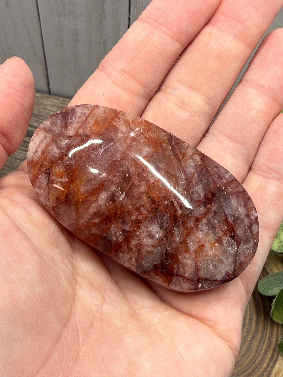 Fire Quartz Palm Stones