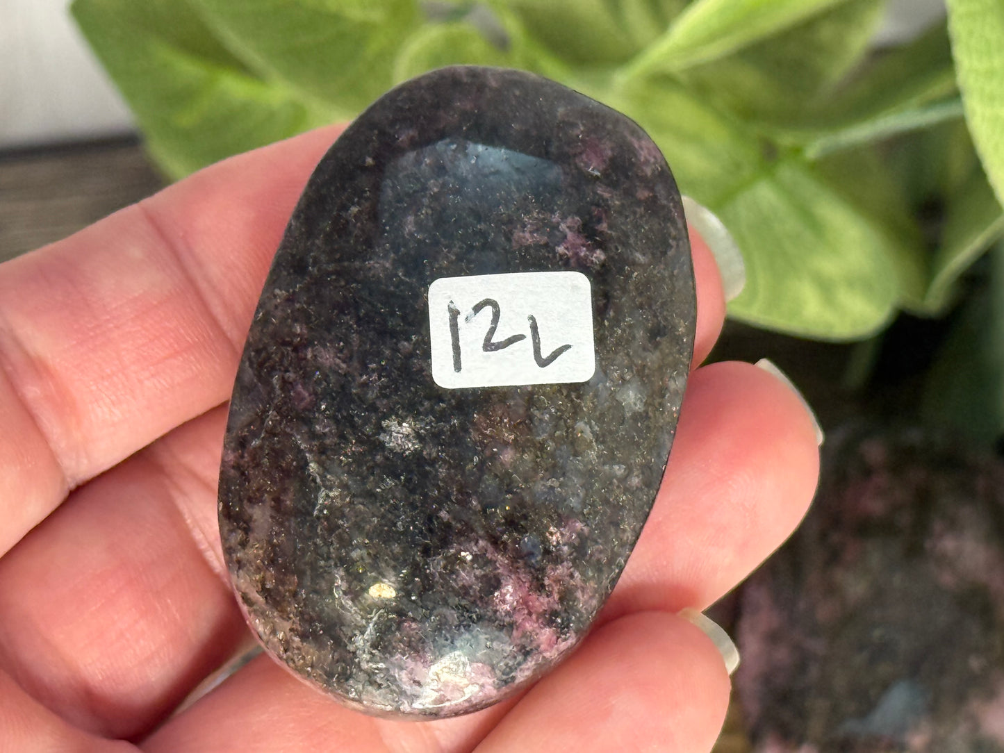 Rhodonite Palm Stone