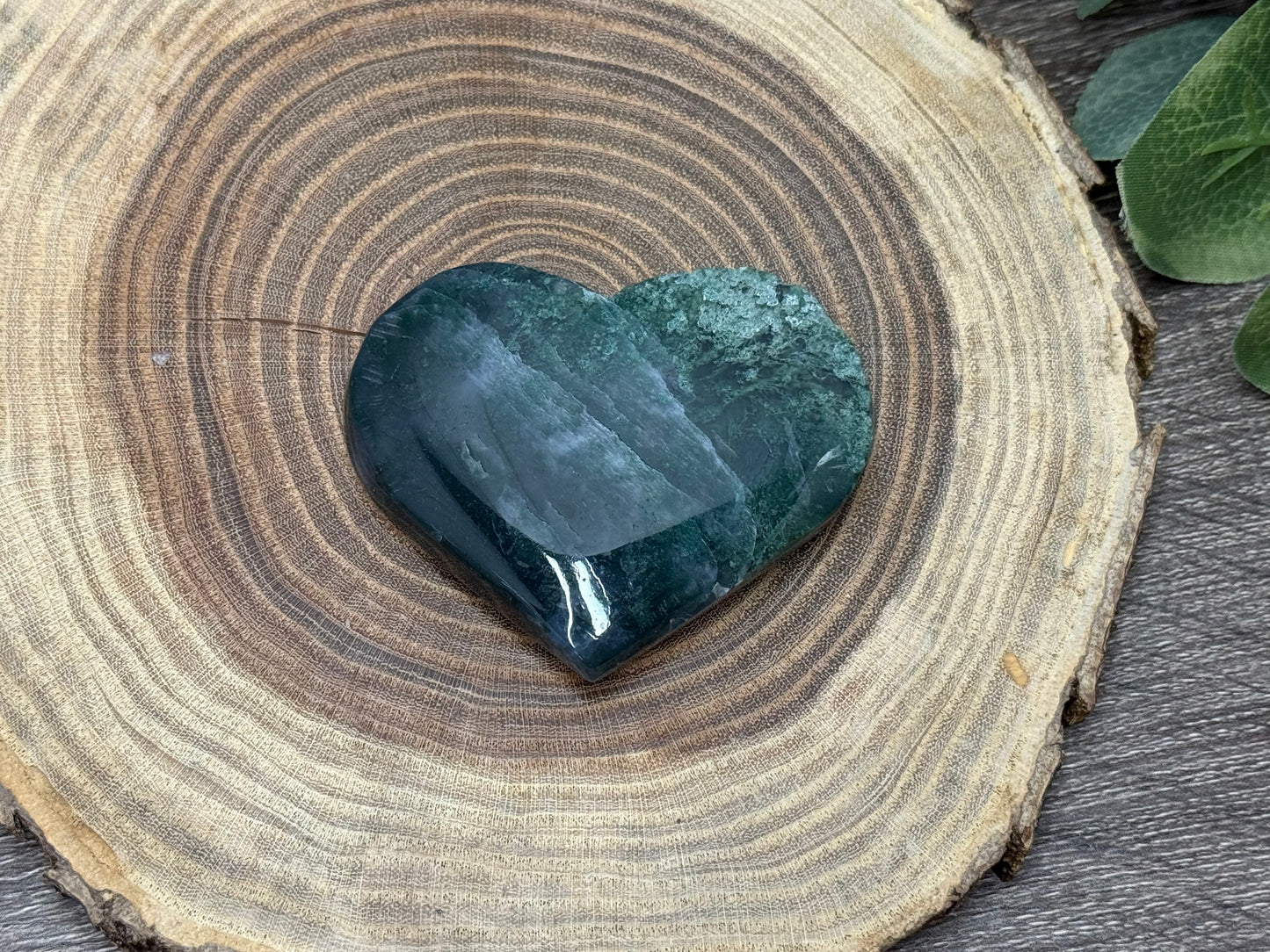 Moss Agate Hearts