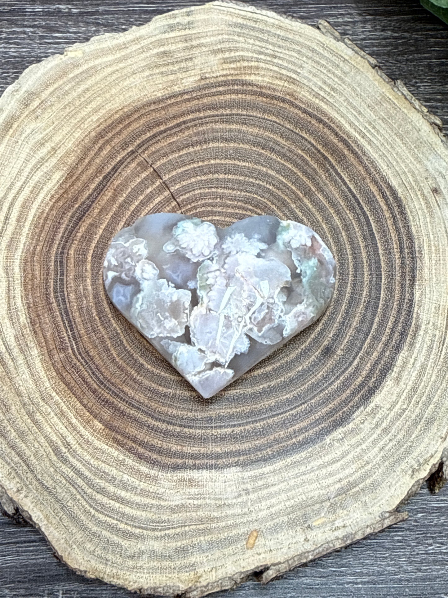 Flower Agate Hearts
