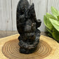 Ganesh Garnet and Astrophyllite Carving - Statement Piece
