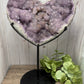 Extra Large Amethyst Heart on Stand