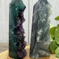 Fluorite Towers with Rough Edge