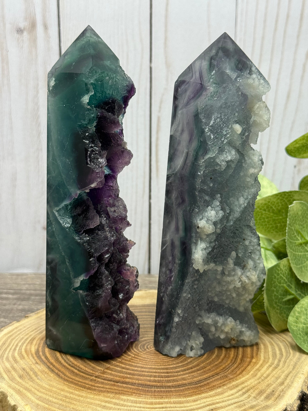 Fluorite Towers with Rough Edge