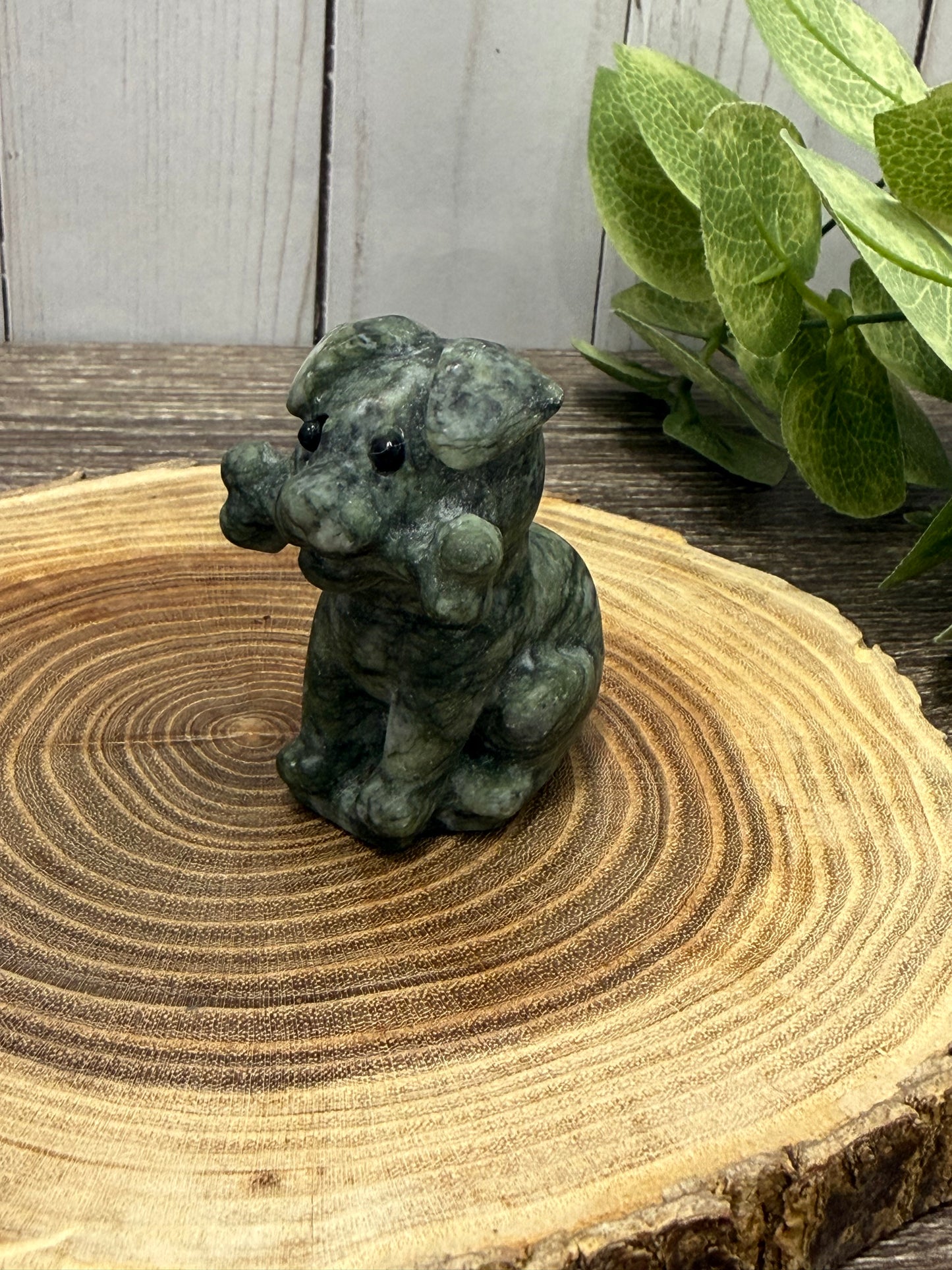 Dog With Bone Carvings