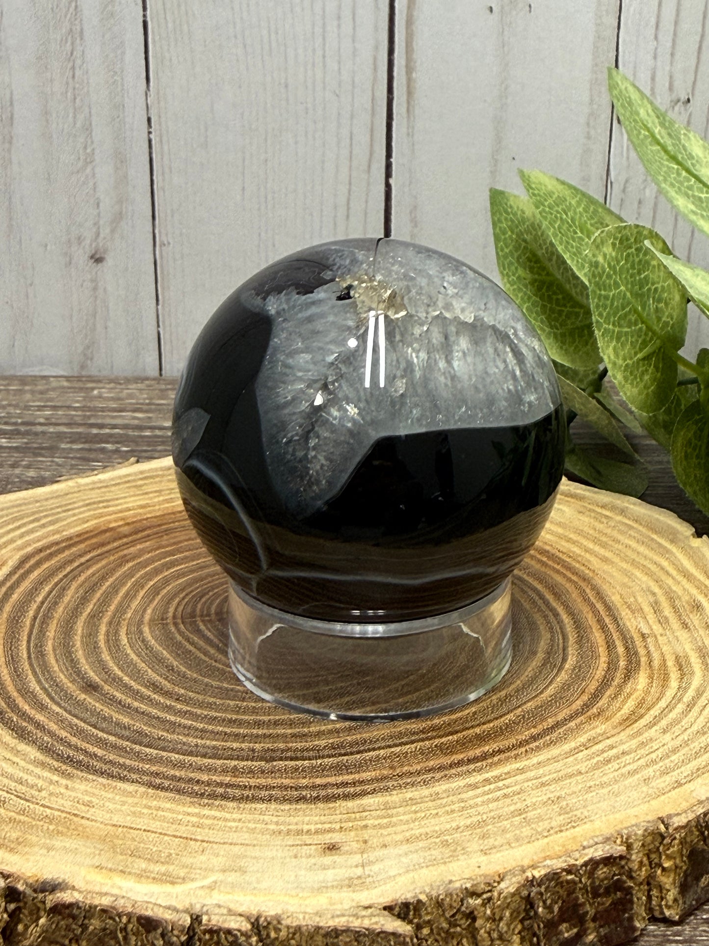 Black Agate Sphere
