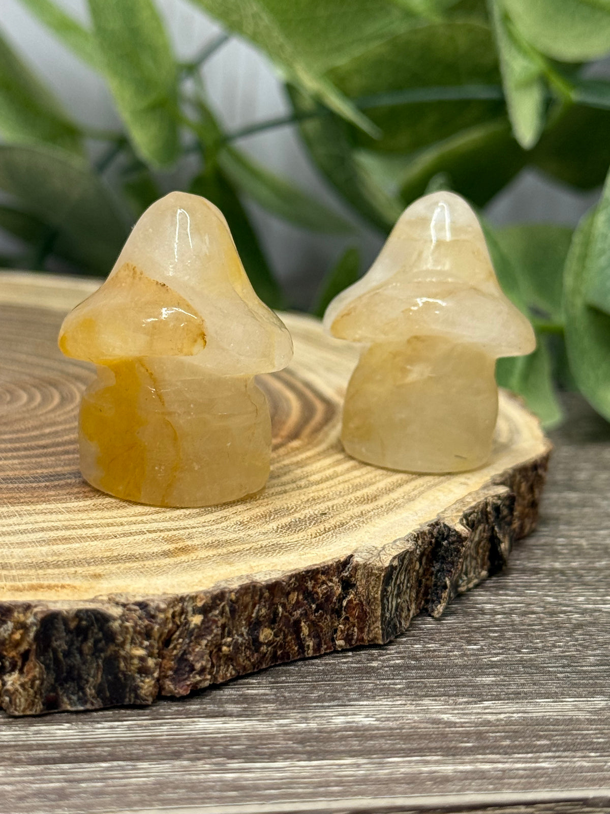 Crystal Ghost Carving With Mushroom Hat