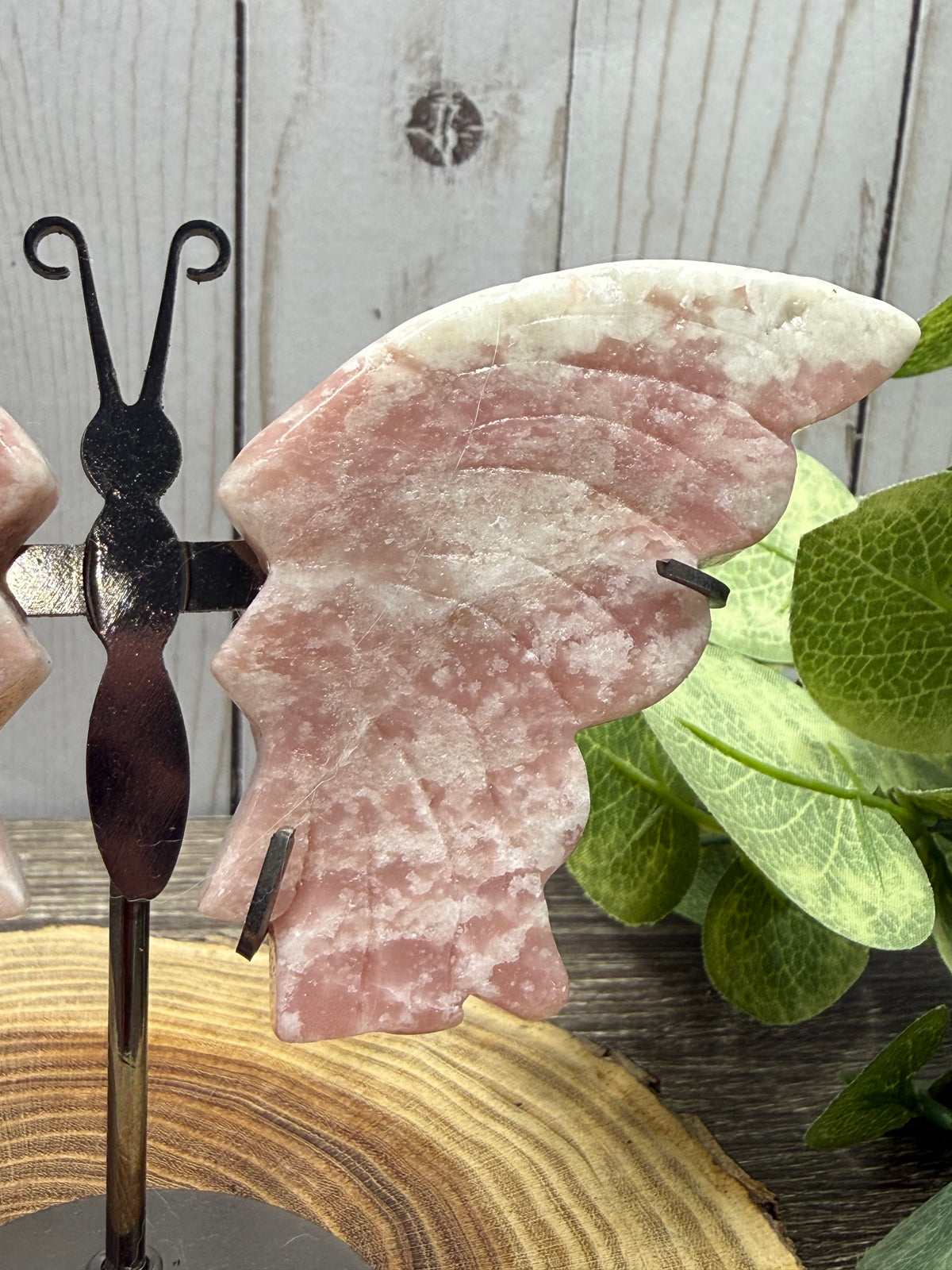 Butterfly Wings on Stand - Pink Opal